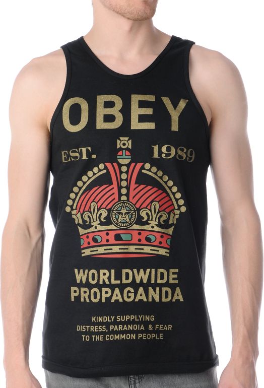 Obey Royal Mandate Black Tank Top