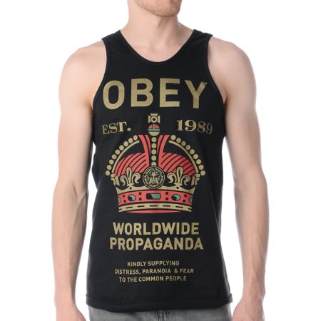 Obey Royal Mandate Black Tank Top 