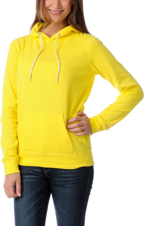 Zine Girls Buttercup Yellow Pullover Hoodie
