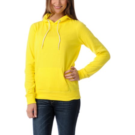 Zine Girls Buttercup Yellow Pullover Hoodie