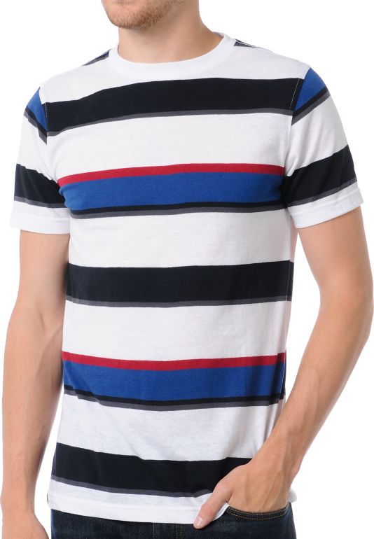 Empyre Battleship Striped White Tee Shirt