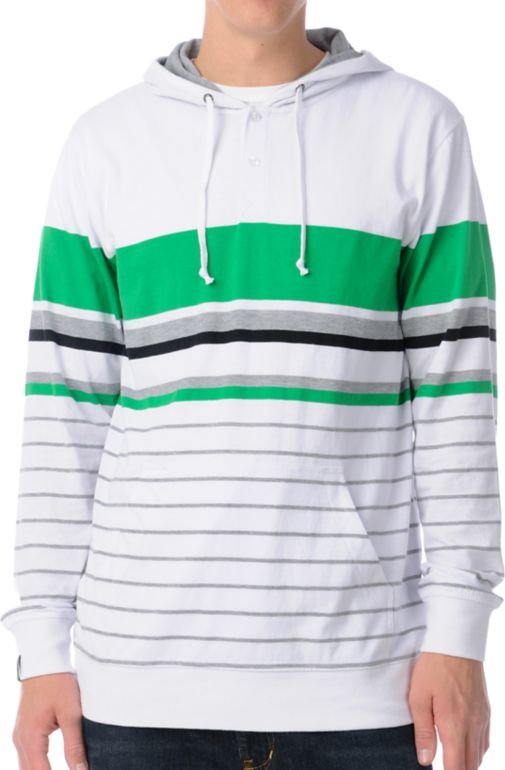 Empyre Martian Stripe Knit Henley Hoodie
