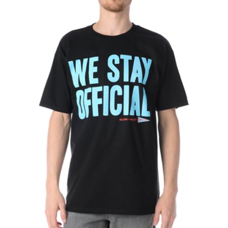 Official We Stay Official Black Tee Shirt 
