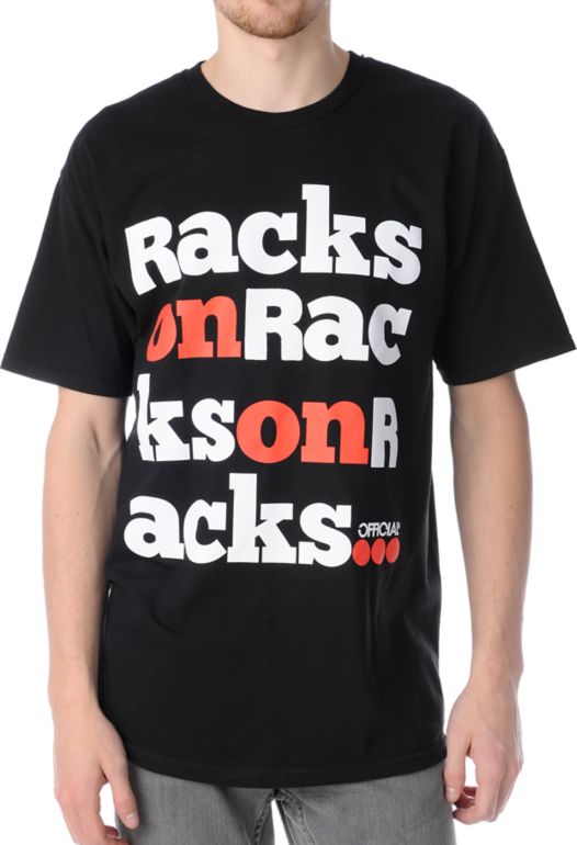 Official Racks On Racks Black Tee Shirt