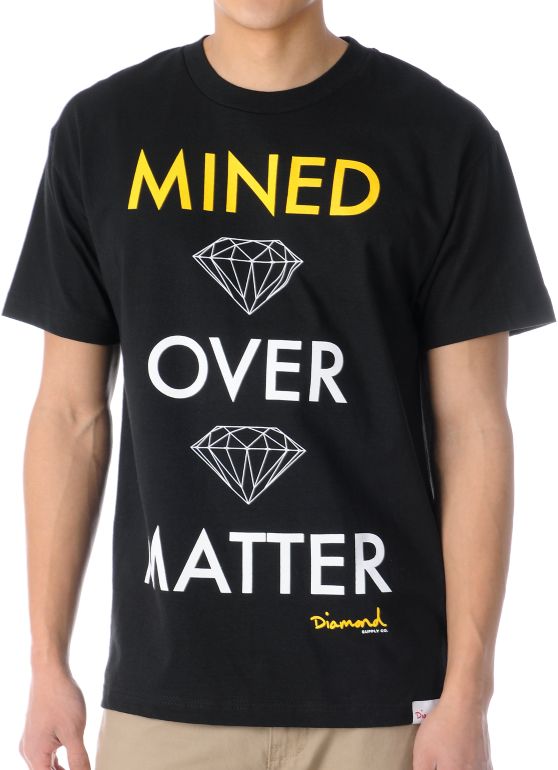 Diamond Supply Co Mined Over Matter Black Tee Shirt