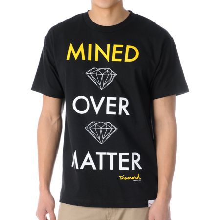 Diamond Supply Co Mined Over Matter Black Tee Shirt