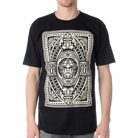 Obey Old World Order Black Tee Shirt 