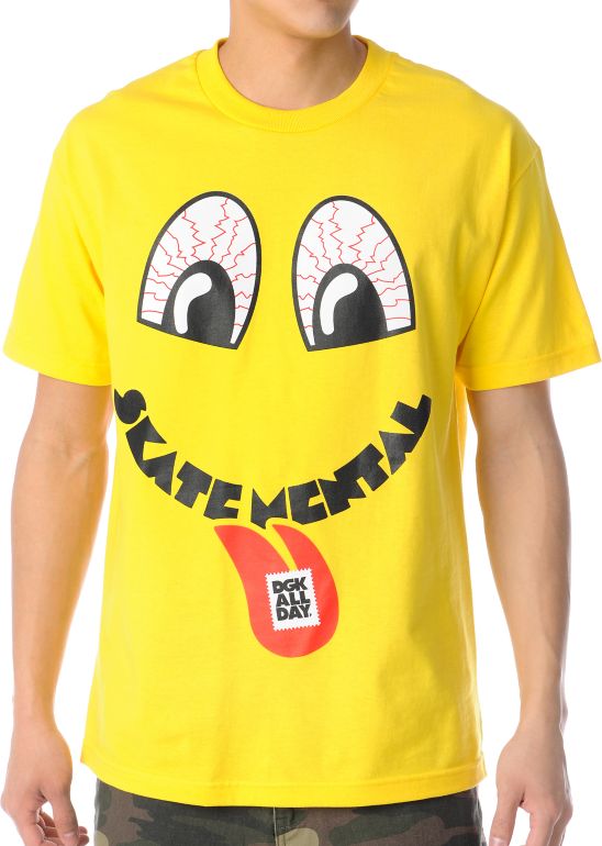 DGK Gone Mental Yellow Tee Shirt