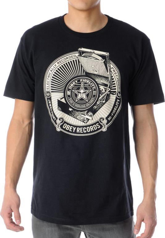 Obey Jewel Point LP Black Tee Shirt