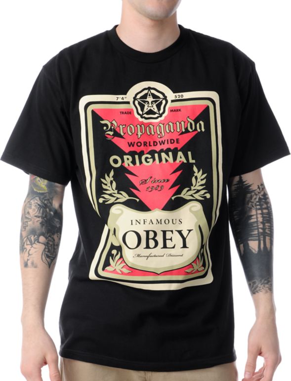 Obey Guys Infamous Black Tee Shirt