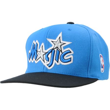 NBA Mitchell and Ness Orlando Magic Logo Blue Snapback Hat