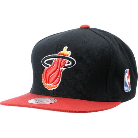 NBA Mitchell and Ness Miami Heat Logo Snapback Hat