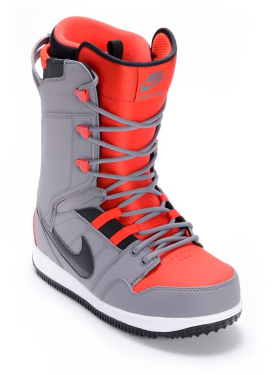 Nike Vapen Charcoal, Black & Challenge Red Snowboard Boots 2013