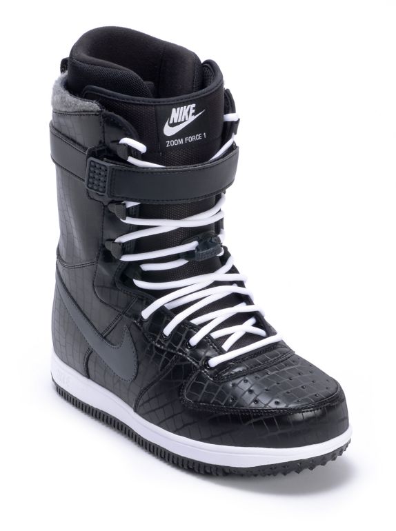 Nike Zoom Force 1 Black & White Snowboard Boots 2013