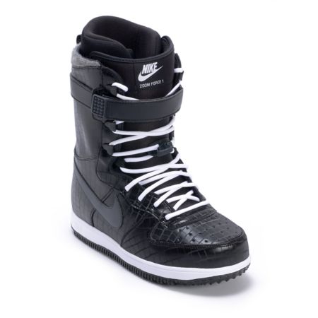 Nike Zoom Force 1 Black & White Snowboard Boots 2013