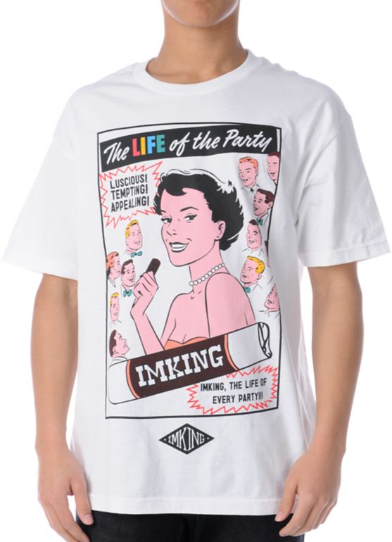 IMKing Party Pop White Tee Shirt