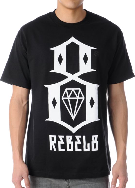 REBEL8 Black Logo Tee Shirt