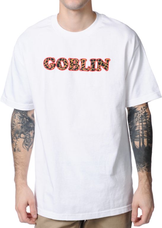 Odd Future Goblin Leopard White Tee Shirt