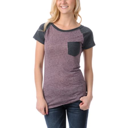 Empyre Petra Blackberry Raglan Sleeve Tee Shirt