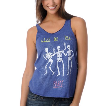 Glamour Kills Life Of The Party Purple Racerback Tank Top