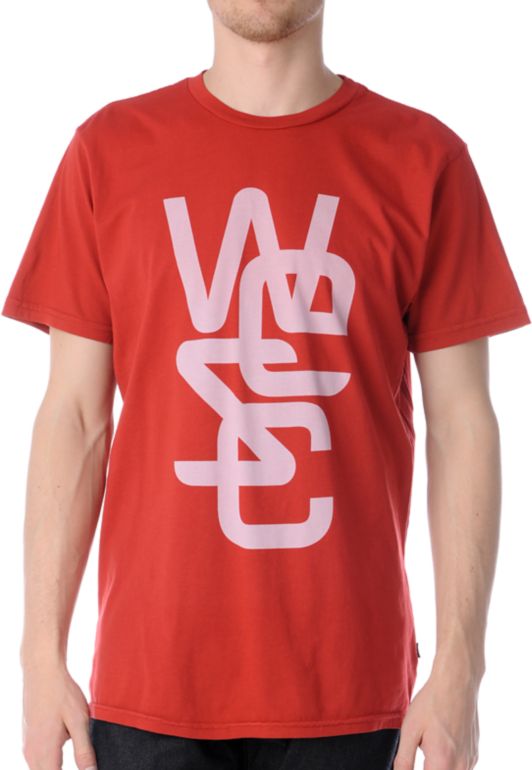 WeSC Overlay Red Tee Shirt
