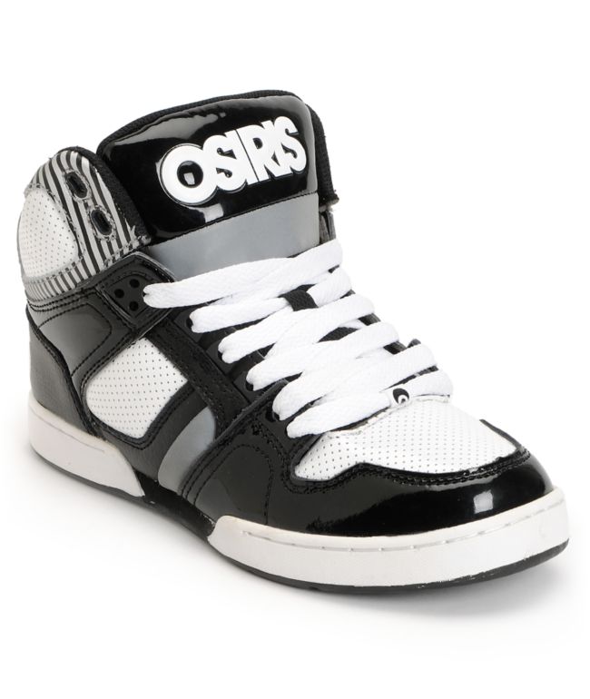 Osiris Kids NYC 83 Black, Silver & White Skate Shoe