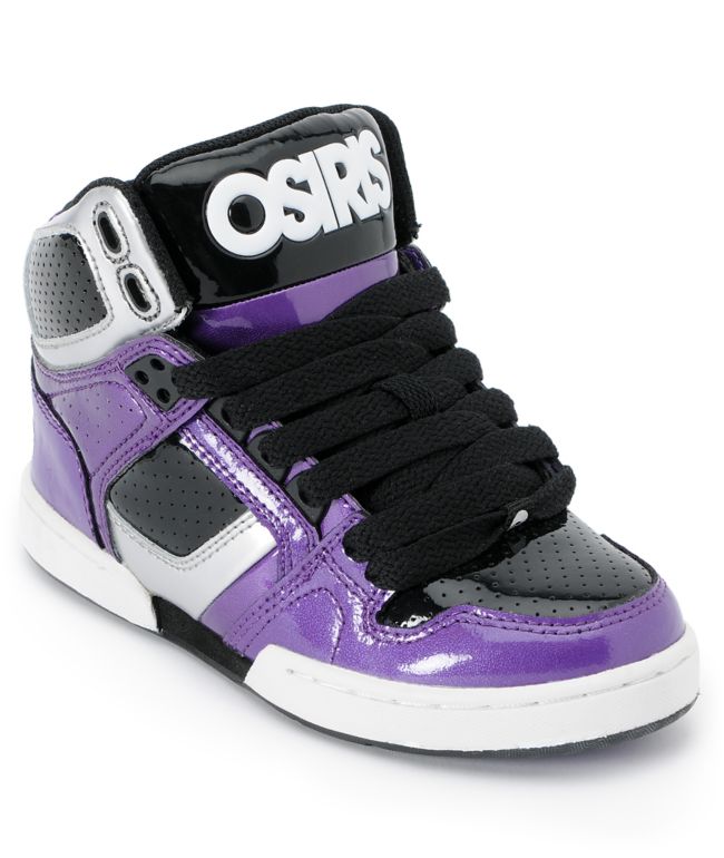 Osiris Kids NYC 83 Purple, Silver & Black Skate Shoe