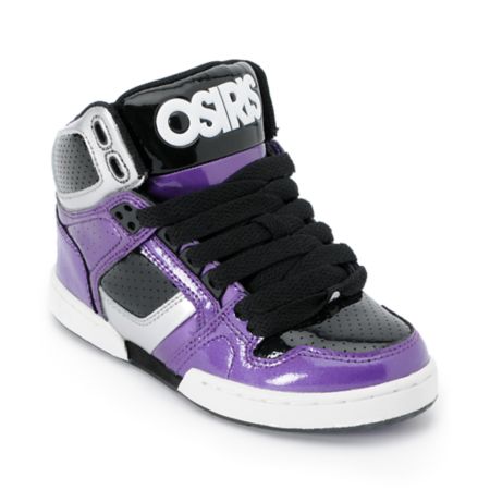 Osiris Kids NYC 83 Purple, Silver & Black Skate Shoe