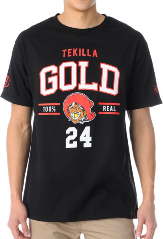 Gold Wheels Tekilla Black Tee Shirt