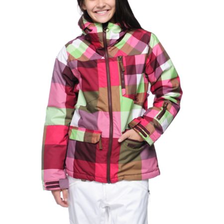 Billabong Check Your Booty 10K Girls 2013 Snowboard Jacket 