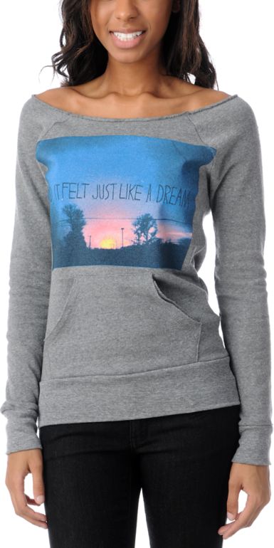 Glamour Kills How It Feels Heather Grey Pullover Sweatshirt