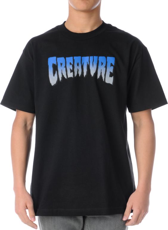Creature Green Black Tee Shirt