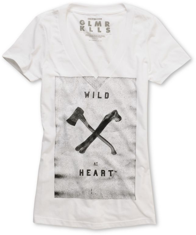 Glamour Kills Wild At Heart V-Neck Tee Shirt