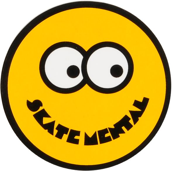 Skate Mental Smiley Sticker
