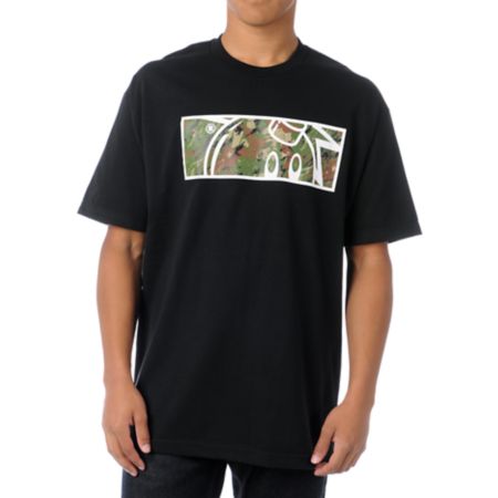 The Hundreds Camo Rectangle Adam Black Tee Shirt