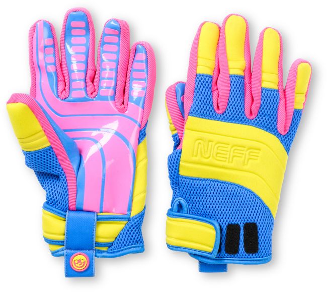 Neff Rover Blue, Pink & Yellow 2013 Pipe Snowboard Gloves