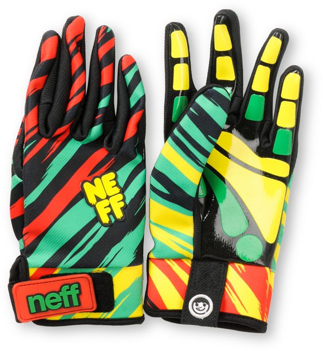 Neff Chameleon Rasta Black 2013 Pipe Snowboard Gloves
