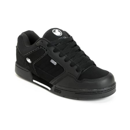 DVS Transom Black Nubuck Pin Stripe Skate Shoe