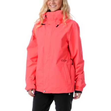 Volcom Girls Mellea 2013 Firecracker Red Snowboard Jacket