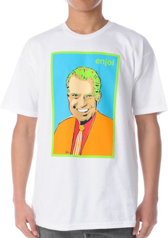 Enjoi President Nixon White Tee Shirt