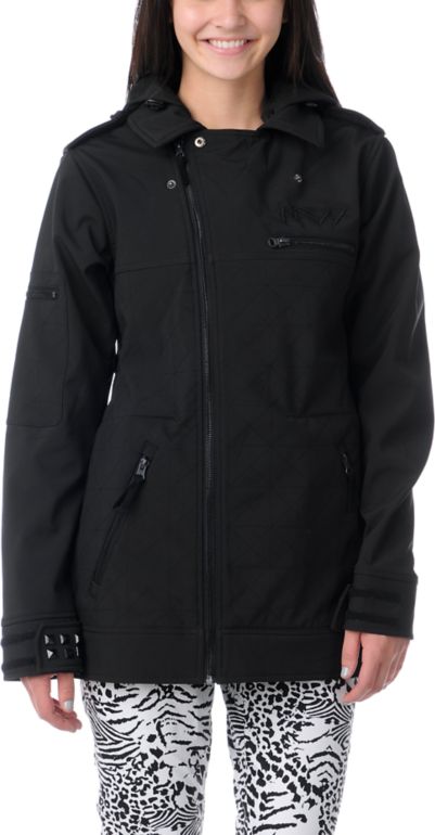 Neff Girls Dre 2013 Black 10K Softshell Snowboard Jacket
