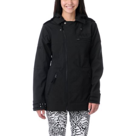 Neff Girls Dre 2013 Black 10K Softshell Snowboard Jacket