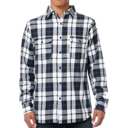 Matix Clientel Black & White Plaid Flannel Shirt