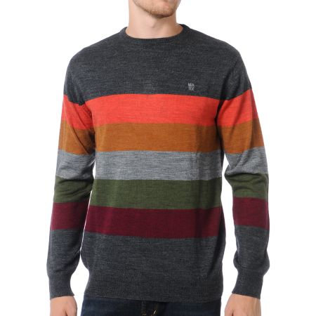 Matix Burbank Black Striped Crew Neck Sweater
