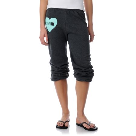 Young & Reckless Reckless Heart Charcoal & Turquoise Girls Sweatpants