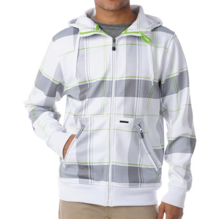 Empyre Sucker Punch 2013 White Plaid Tech Fleece Jacket