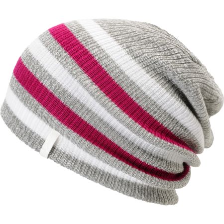 Empyre Girls Zodiac Grey & Pink Stripe Beanie