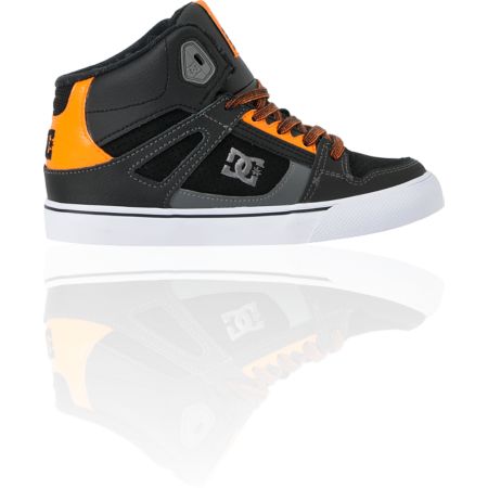 DC Boys Spartan Hi Pastrana Black & Orange Skate Shoe