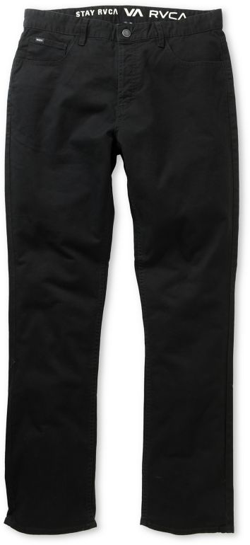 RVCA Stay Twill Stretch Regular Fit Black Pants