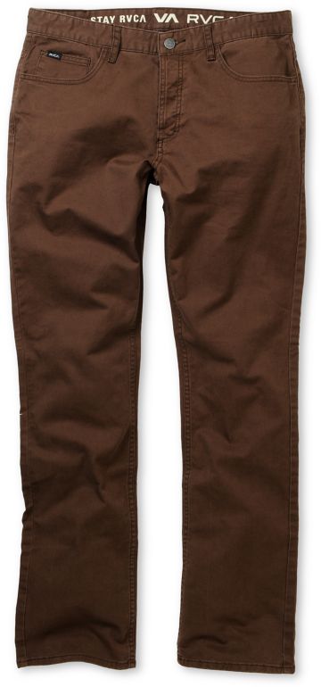 RVCA Stay Twill Stretch Slim Fit Brown Pants